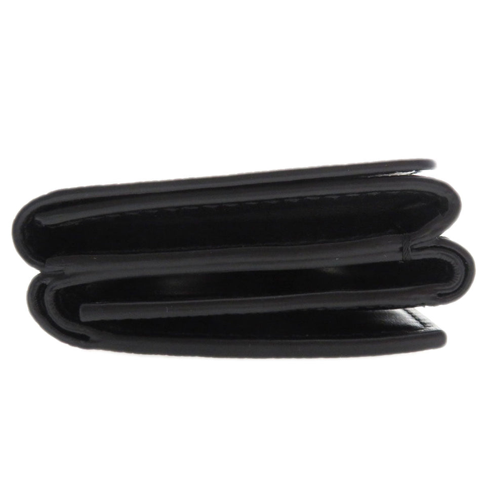 Burberry Bifold Wallet Calfskin black logoMetal tri-fold Women