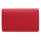 Burberry Bifold Wallet Calfskin Red logoMetal tri-fold Women