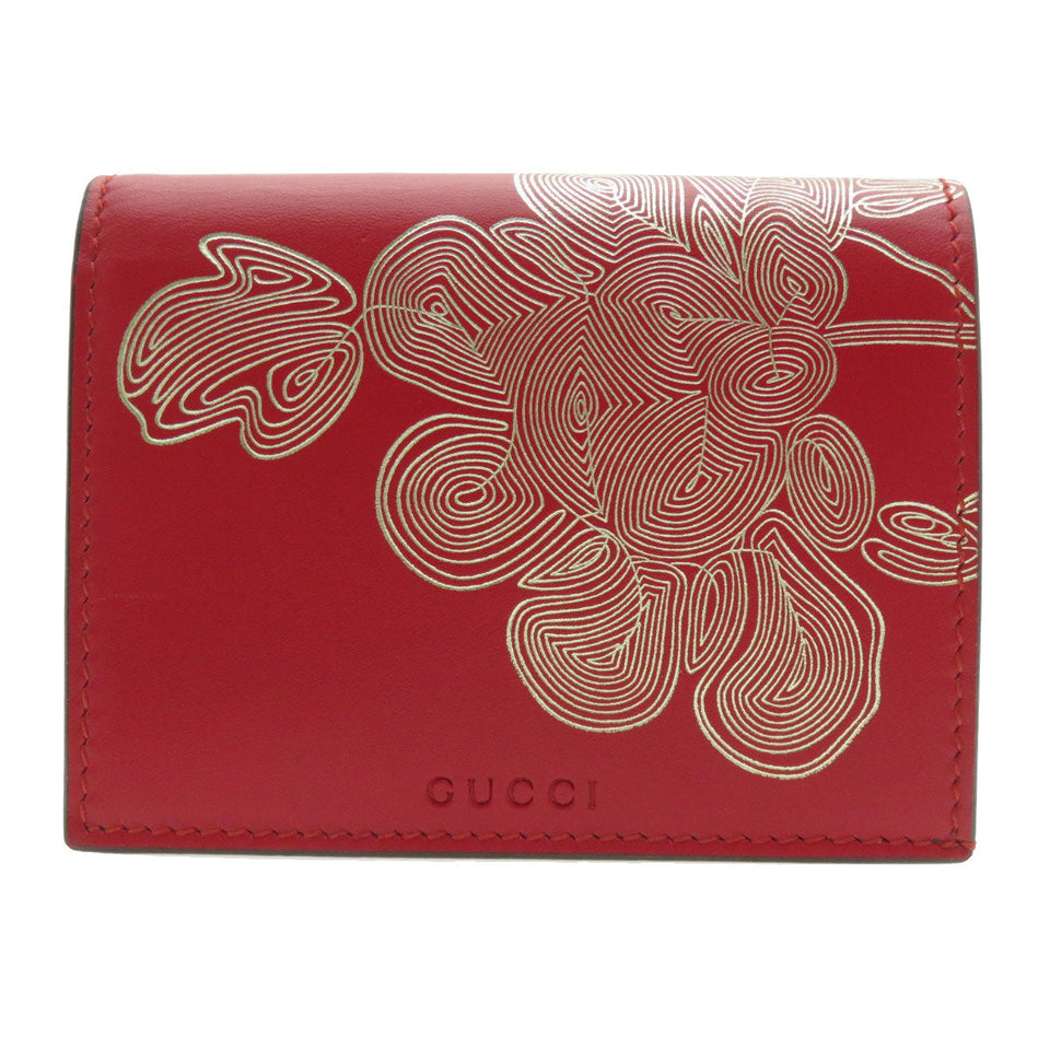 Gucci Bifold Wallet 465859 Calfskin Red chinese new year