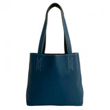 Hermes Tote Bag leather blue Doble Sense 28