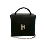 Hermes Shoulder Bag Box scarf black cinematic Women