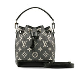 Louis Vuitton Jacquard Monogram Nano Noe Bag Shoulder Bag Grey Black