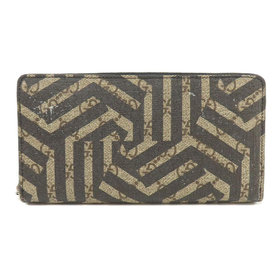 Gucci Long Wallet Purse 411766 PVC Brown Kaleido GG Supreme
