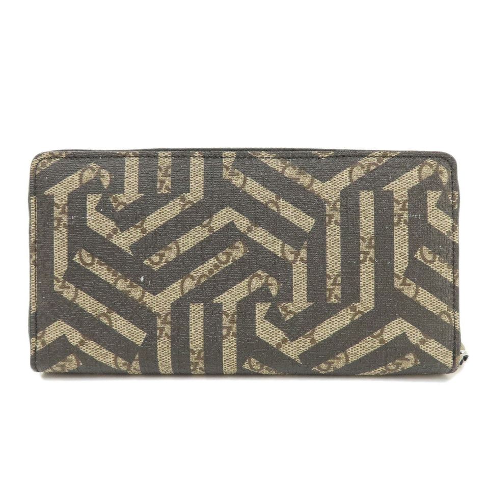 Gucci Long Wallet Purse 411766 PVC Brown Kaleido GG Supreme