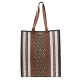 Burberry Tote Bag PVC Brown B logo