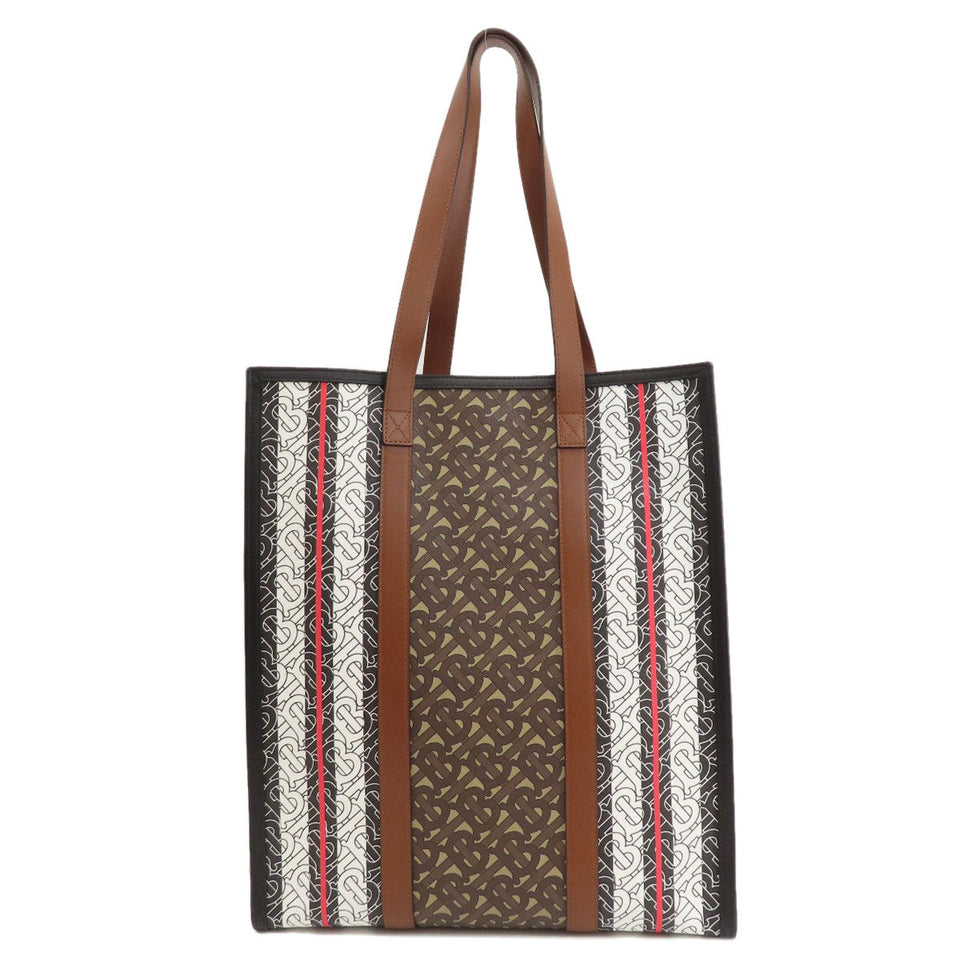 Burberry Tote Bag PVC Brown B logo