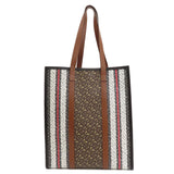Burberry Tote Bag PVC Brown B logo