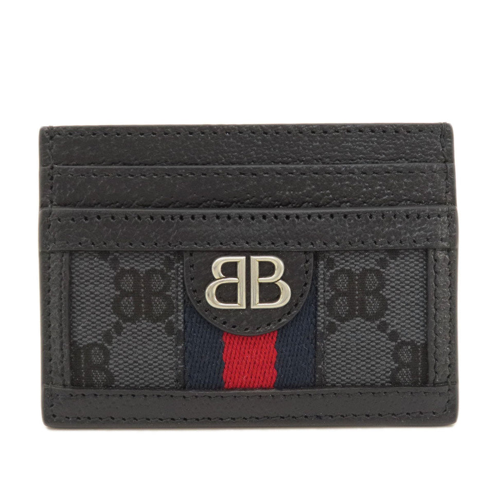 BALENCIAGA Card Case 680386 canvas black Gucci x Balenciaga Hacker mens(Unisex)