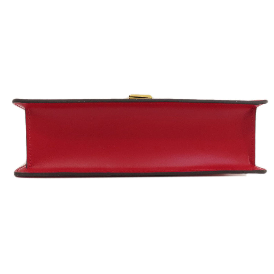 Gucci Shoulder Bag 421882 leather Red Silvi
