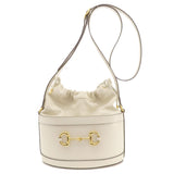 Gucci Tote Bag 602118 leather white Horsebit Bucket Bag