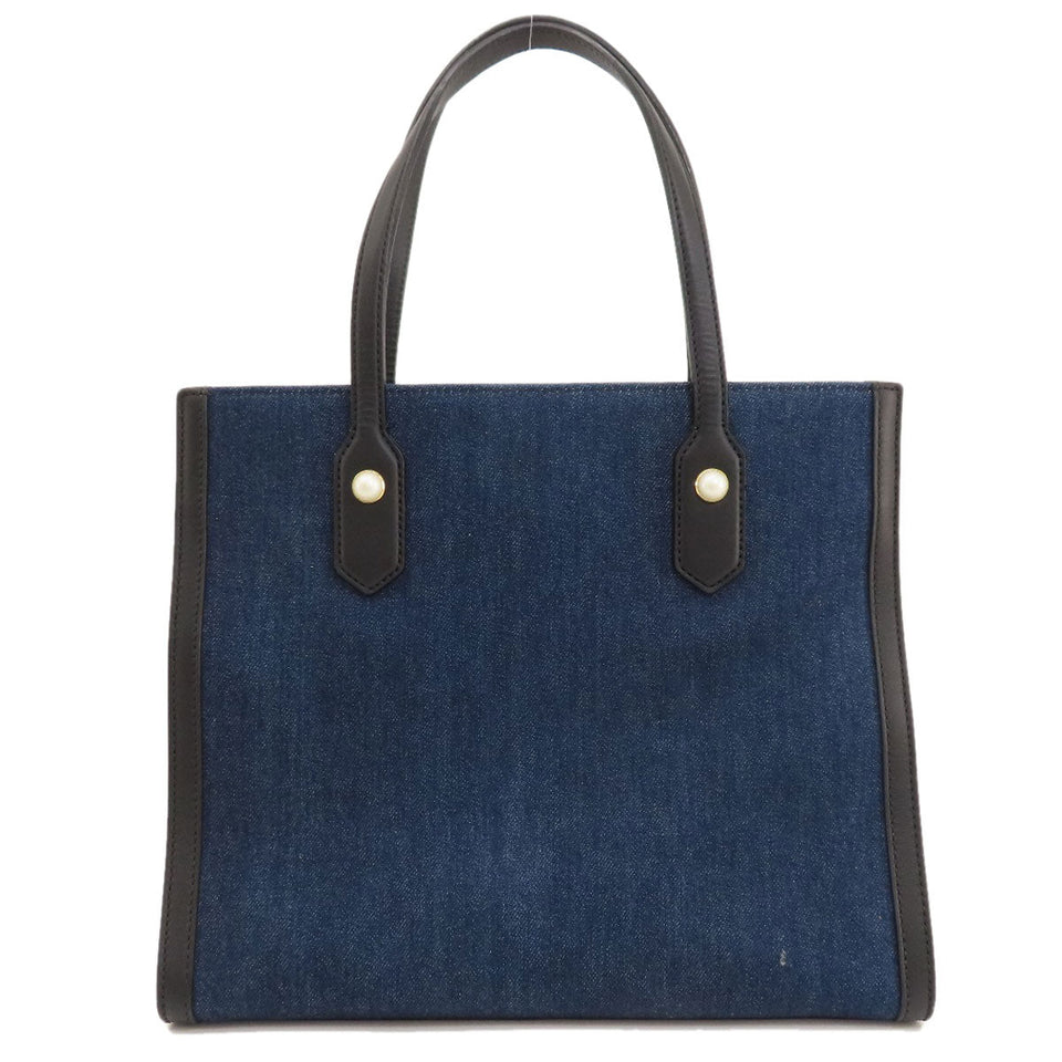 Gucci Tote Bag 456545 denim blue Tiger embroidery