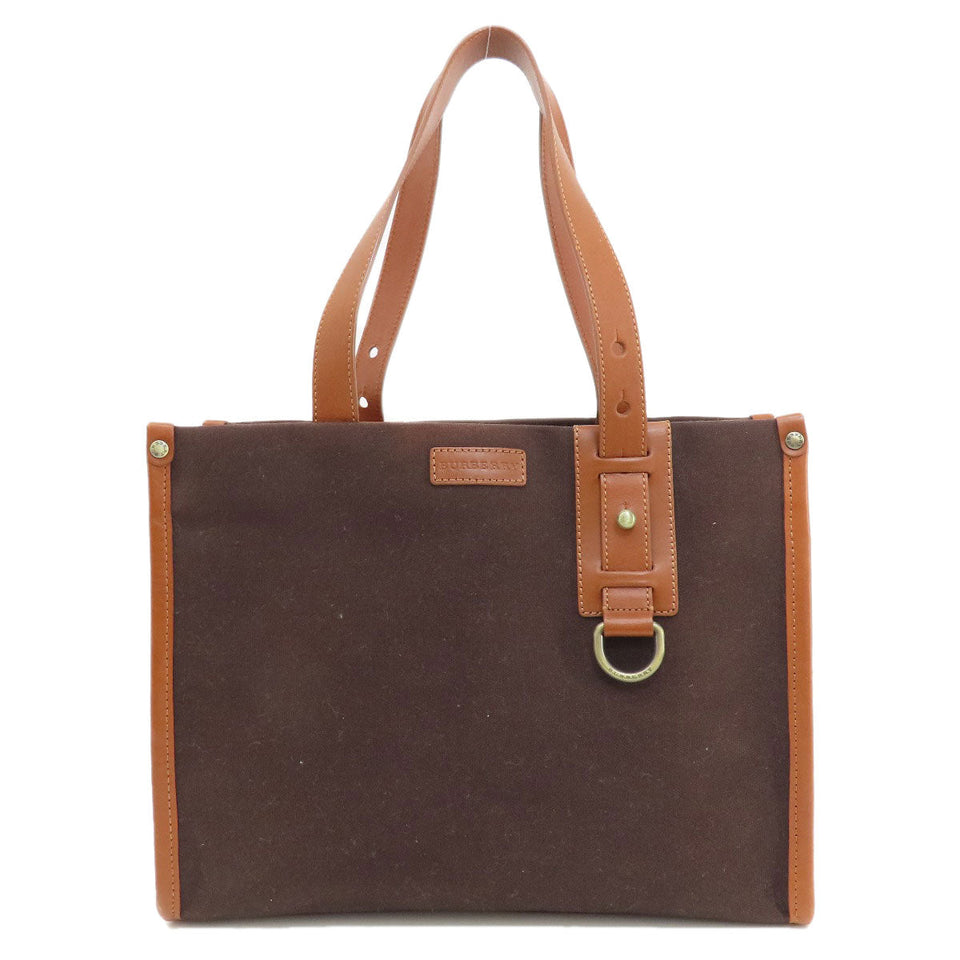Burberry Tote Bag canvas Brown logo