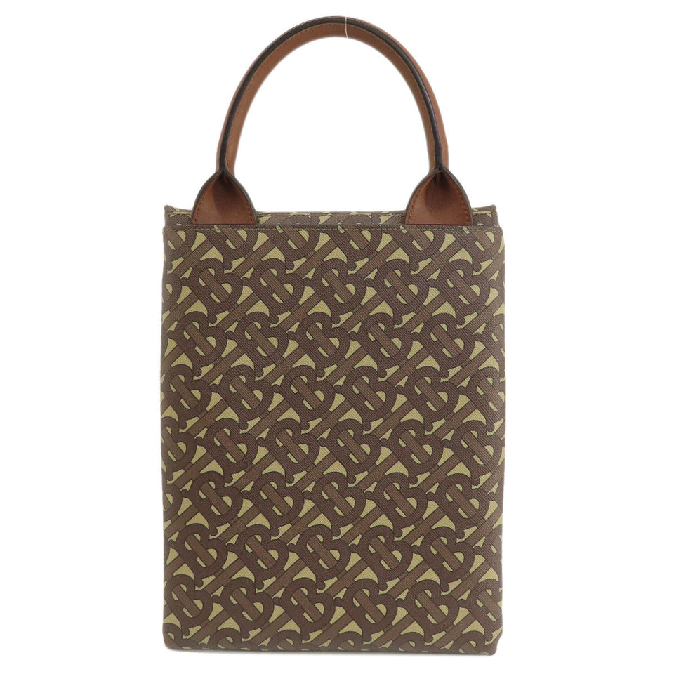 Burberry Handbag PVC Brown B logo total pattern