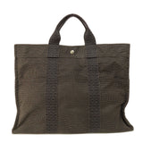 Hermes Tote Bag canvas gray Her LineMM Women