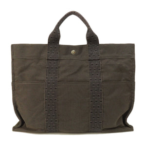Hermes Tote Bag canvas gray Her LineMM Women