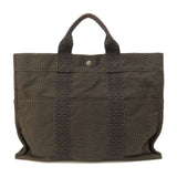 Hermes Tote Bag canvas gray Her LineMM Women