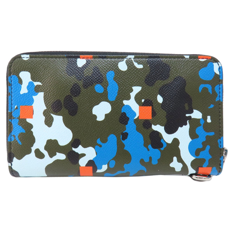 Burberry Long Wallet Purse PVC multicolor Camouflage Pattern Women
