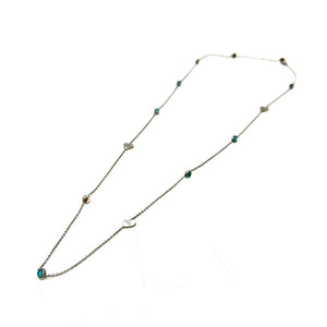 Gucci Necklace SV925 Silver Blue Topaz Heart
