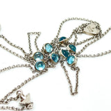 Gucci Necklace SV925 Silver Blue Topaz Heart