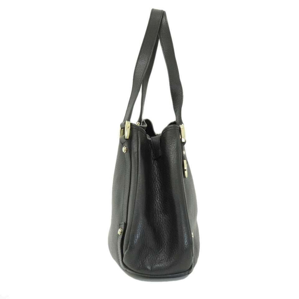 Gucci Tote Bag 130736 leather black logo