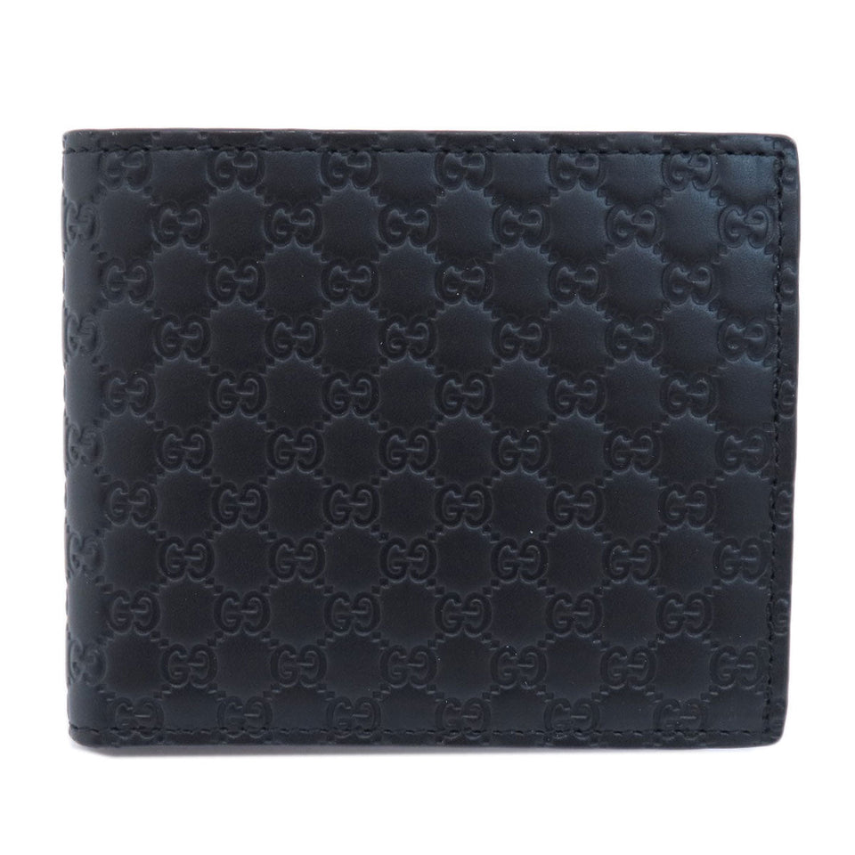 Gucci Bifold Wallet 544472 leather black Micro Gucci Shima outlet