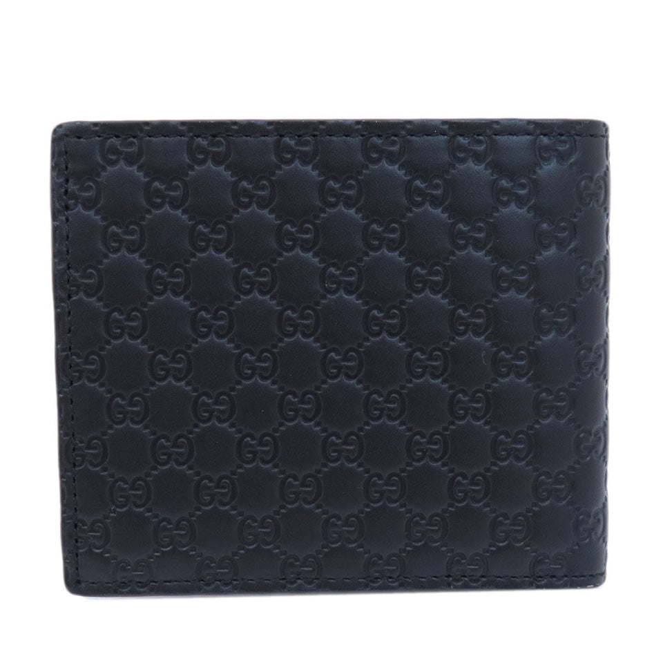 Gucci Bifold Wallet 544472 leather black Micro Gucci Shima outlet