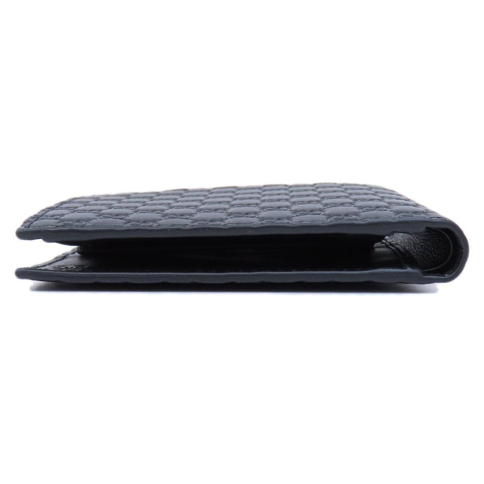 Gucci Bifold Wallet 544472 leather black Micro Gucci Shima outlet