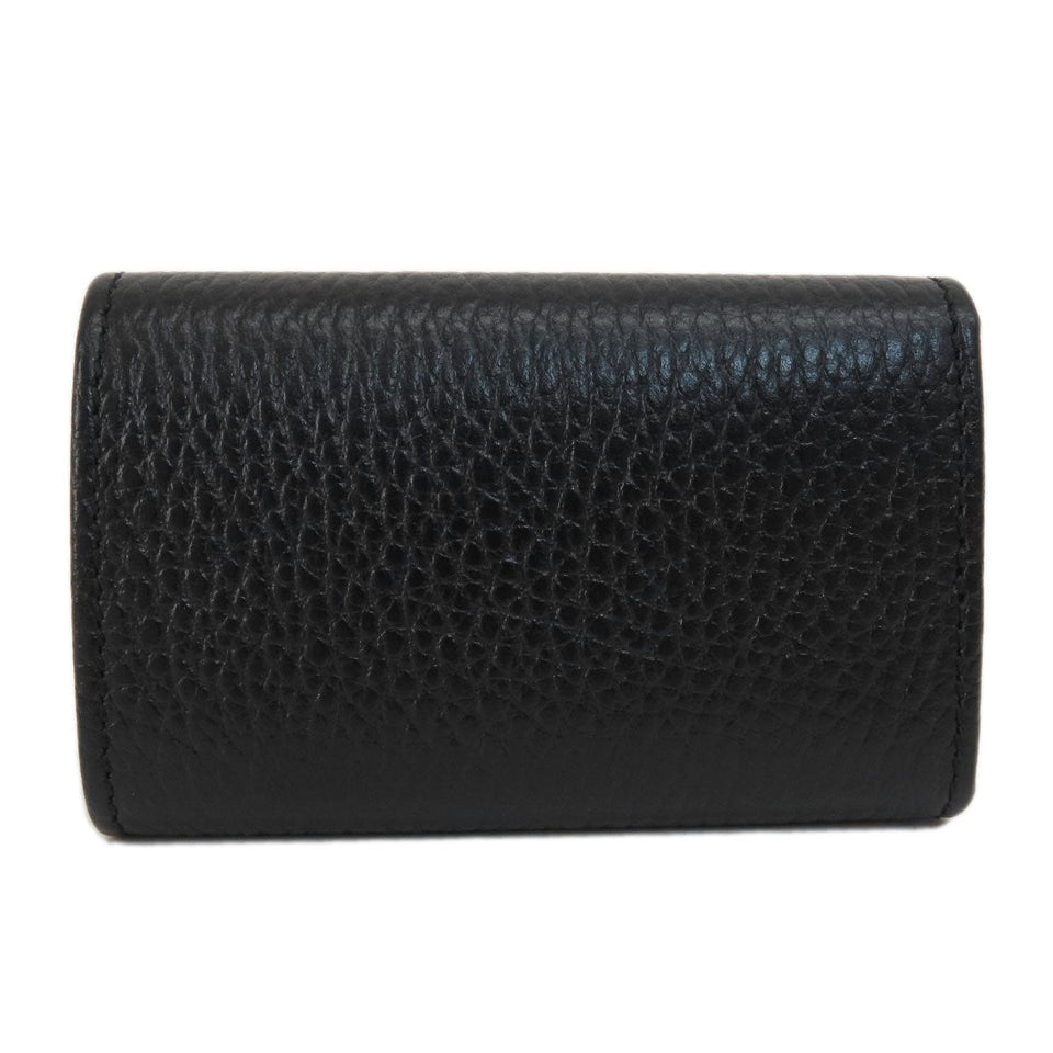 Gucci Key case Key holder  456118 leather black GG Marmont Women