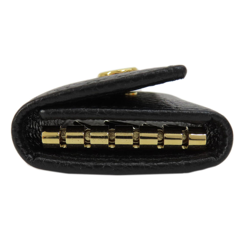 Gucci Key case Key holder  456118 leather black GG Marmont Women