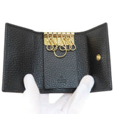 Gucci Key case Key holder  456118 leather black GG Marmont Women