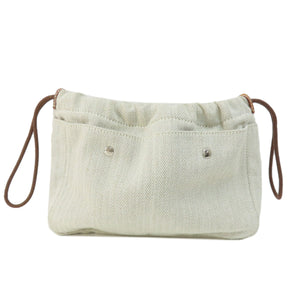 Hermes Cosmetics Pouch Towal chevron beige Foolby 20 Women