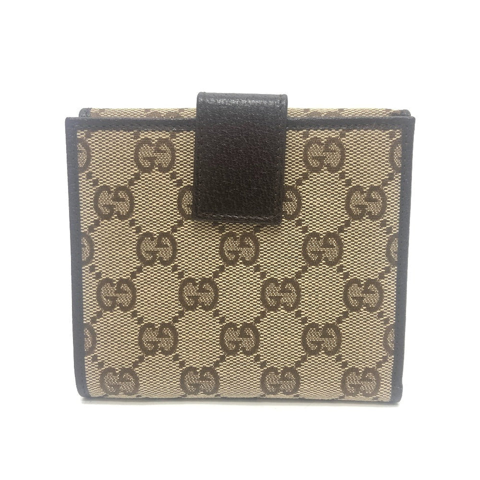 Gucci Folded wallet 112664 GG canvas / leather beige GG logo