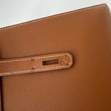 Hermes Vintage Kelly Sellier 32 Gold Leather V Cricle 1992