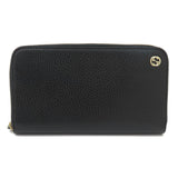 Gucci Long Wallet Purse 509644 leather black Interlocking G