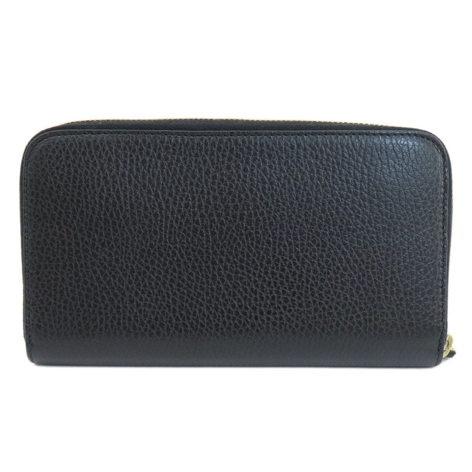 Gucci Long Wallet Purse 509644 leather black Interlocking G