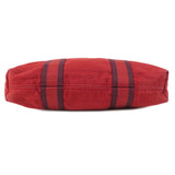 Hermes Handbag canvas Red Fool Toe Kabas Women