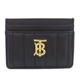 Burberry Card Case leather black logo Women(Unisex)