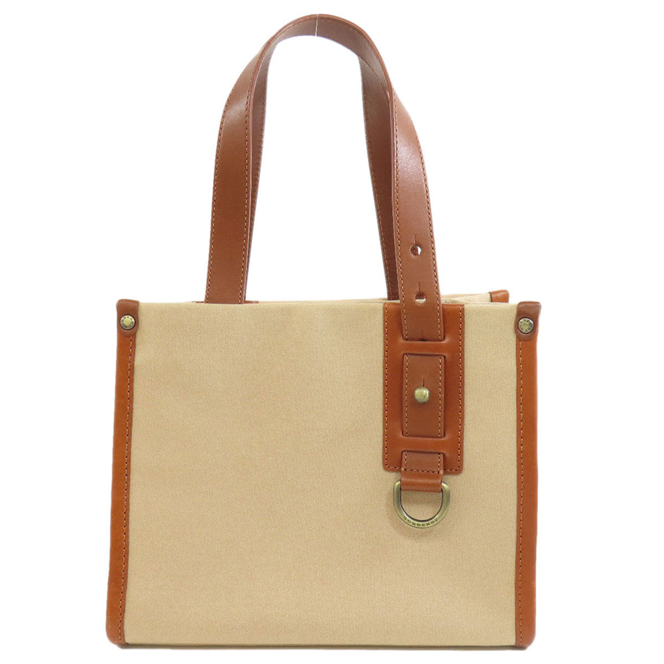Burberry Tote Bag canvas Brown logo