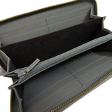 Gucci Long Wallet Purse 453158 leather gray Bamboo Women