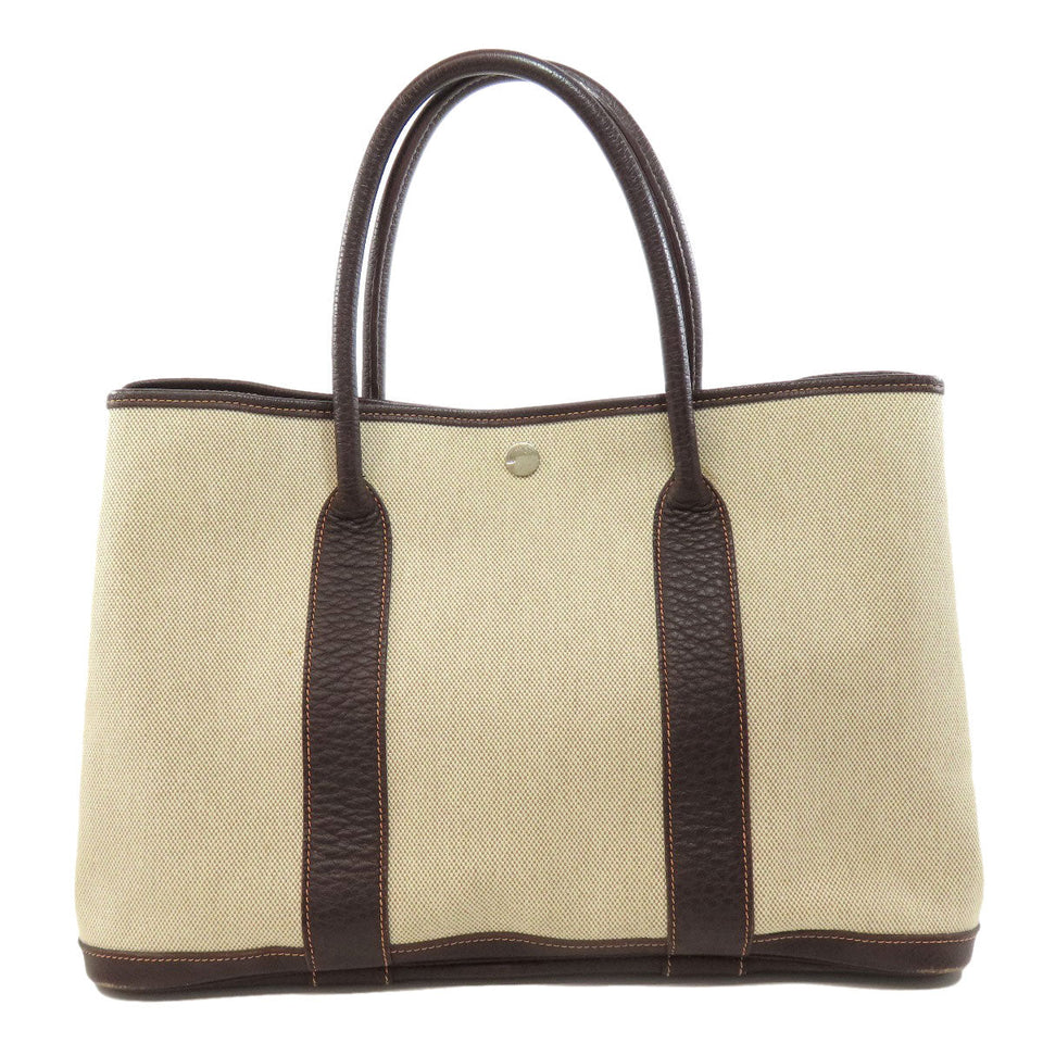Hermes Tote Bag Tower ash beige Garden Party PM SilverMetal