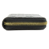 Gucci Card Case 447939 leather black GG Shima Women