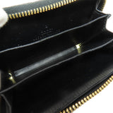 Gucci Card Case 447939 leather black GG Shima Women