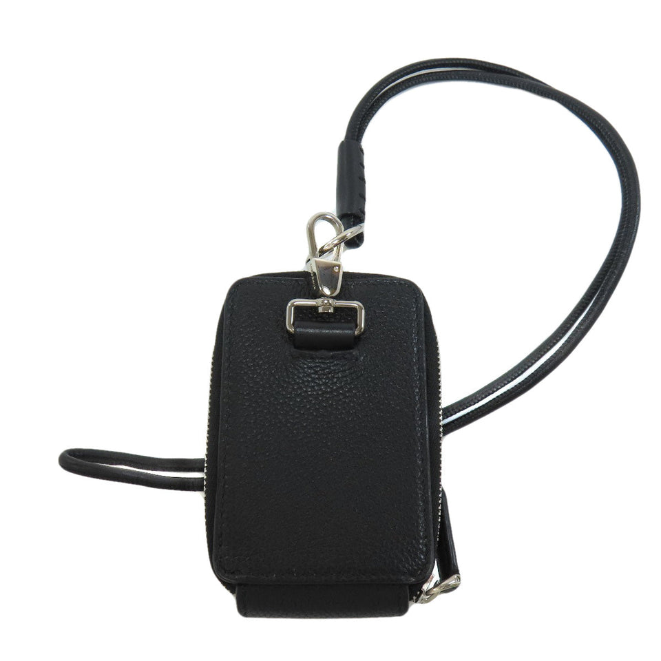 Burberry Coin case leather black logo Women
