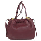 Burberry Shoulder Bag leather Red logo