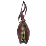 Burberry Shoulder Bag leather Red logo