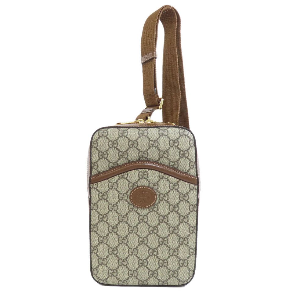 Gucci Sling bag 696016 PVC Brown GG Supreme Women
