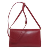 Burberry Long Wallet Purse leather Red Shoulder wallet