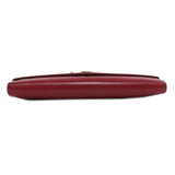 Burberry Long Wallet Purse leather Red Shoulder wallet
