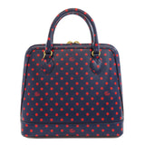 Gucci Handbag 620850 leather Navy Horsebit Dot Pattern 2WAY Women
