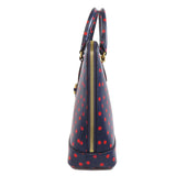 Gucci Handbag 620850 leather Navy Horsebit Dot Pattern 2WAY Women